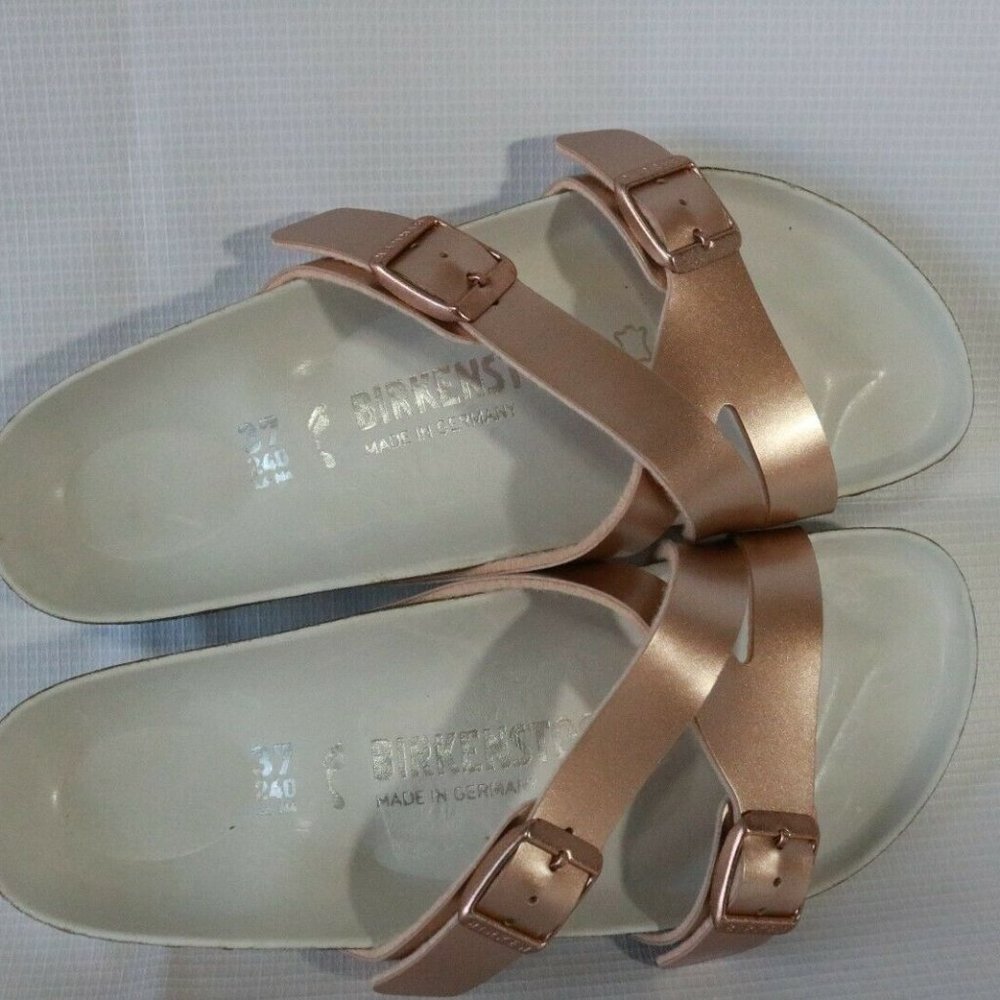Birkenstock Yao Hex Sandal Metallica Copper Narrow - Picture 6 of 7